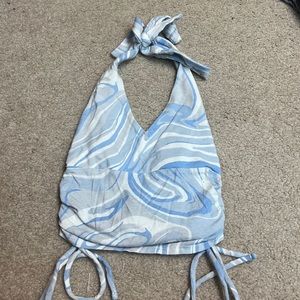 Blue halter top